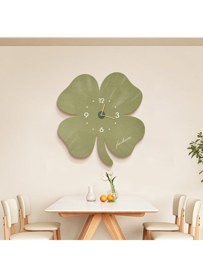 ميكسد ساعة حائط بأربع أوراق البرسيم ساعة حائط صامتة غير موقوتة ساعة إبداعية كوارتز ساعة تعمل بالبطارية ديكور منزلي لغرفة المعيشة والمدرسة والمكتب 40*40 سم - Image 2