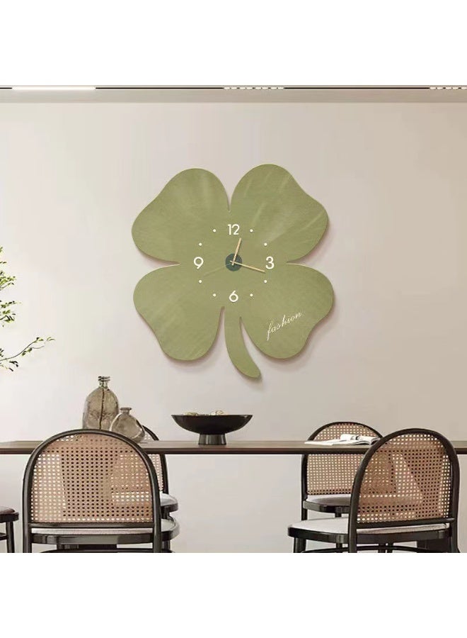 ميكسد ساعة حائط بأربع أوراق البرسيم ساعة حائط صامتة غير موقوتة ساعة إبداعية كوارتز ساعة تعمل بالبطارية ديكور منزلي لغرفة المعيشة والمدرسة والمكتب 40*40 سم - Image 4