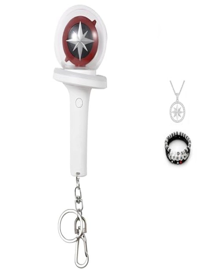 MOSCHOW skz Merch, Skzoo Gifts Set, 1 Stray Lightstick Keychain, 3 Colorful Friendship Bracelets | Adjustable Color& Speed, 15 Modes LED, STAY, Stay Gift - Image 1