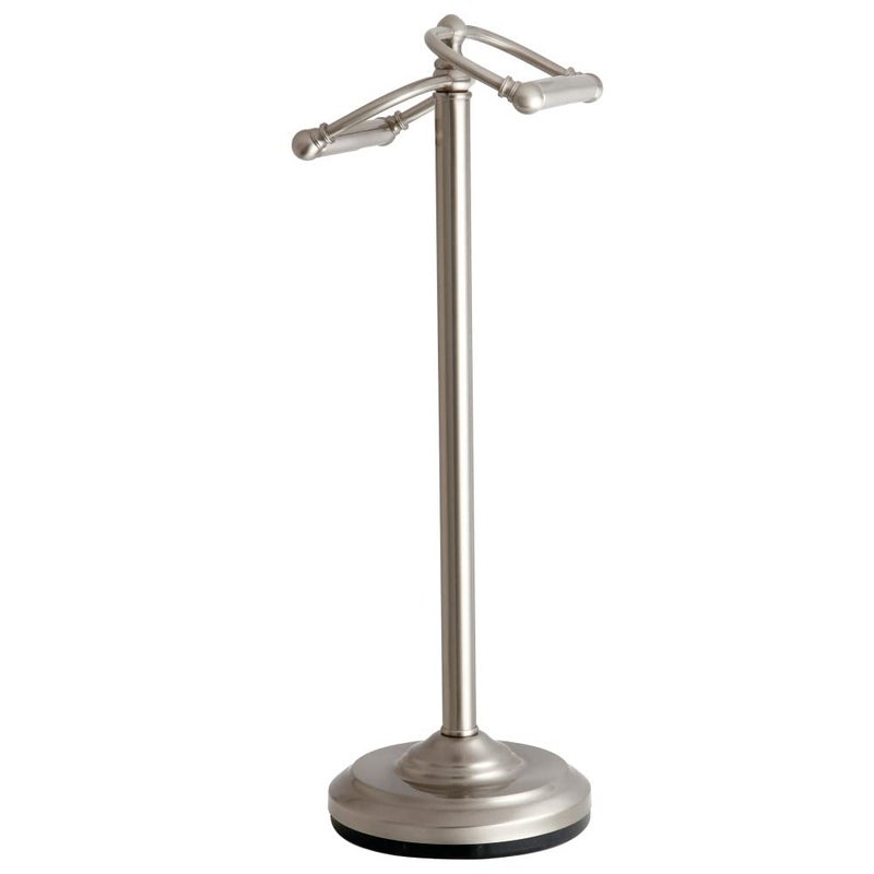 Kingston Brass CC2208 Vintage Freestanding Double Roll Toilet Paper Holder Brushed Nickel