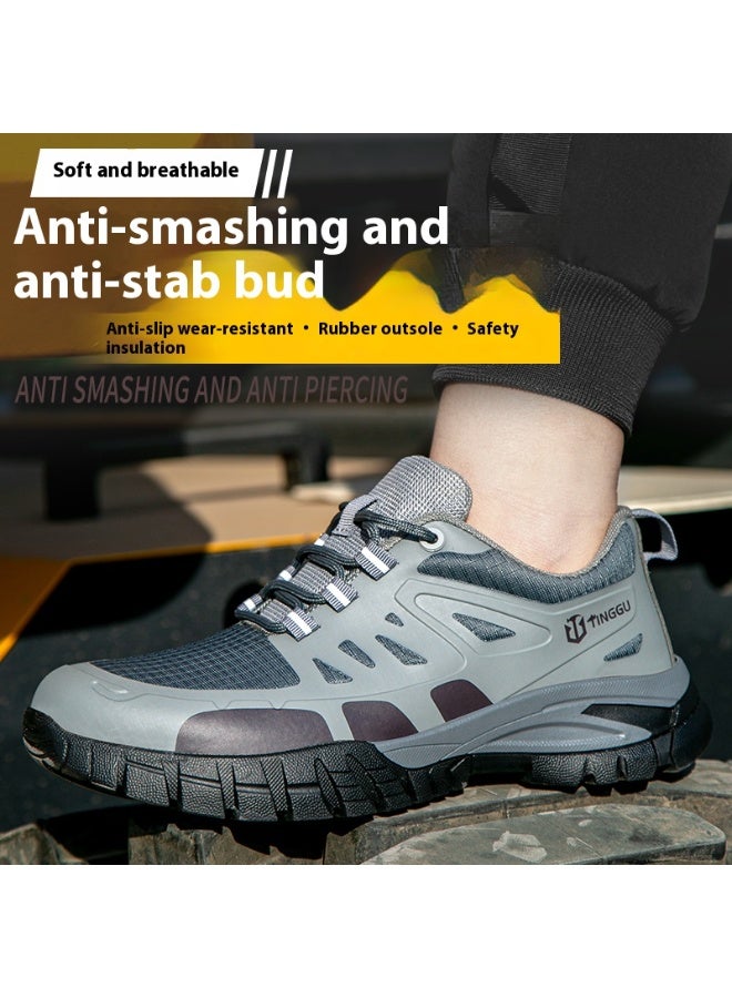 Steel Toe Shoes for Men Lightweight Safety Shoes Comfortable Puncture Proof Slip On Indestructible Work Shoes and Fashion Sneakers. - Image 1