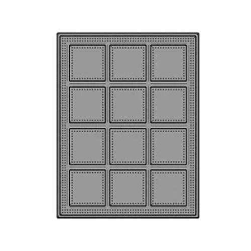 CYFUN DESIGN Dotted Square Frame Set Background Metal Cutting Dies for Card Making DIY Scrapbooking Die cuts Template Mould Tool Art Crafts Die cuts Photo Album Decor Paper Crafts