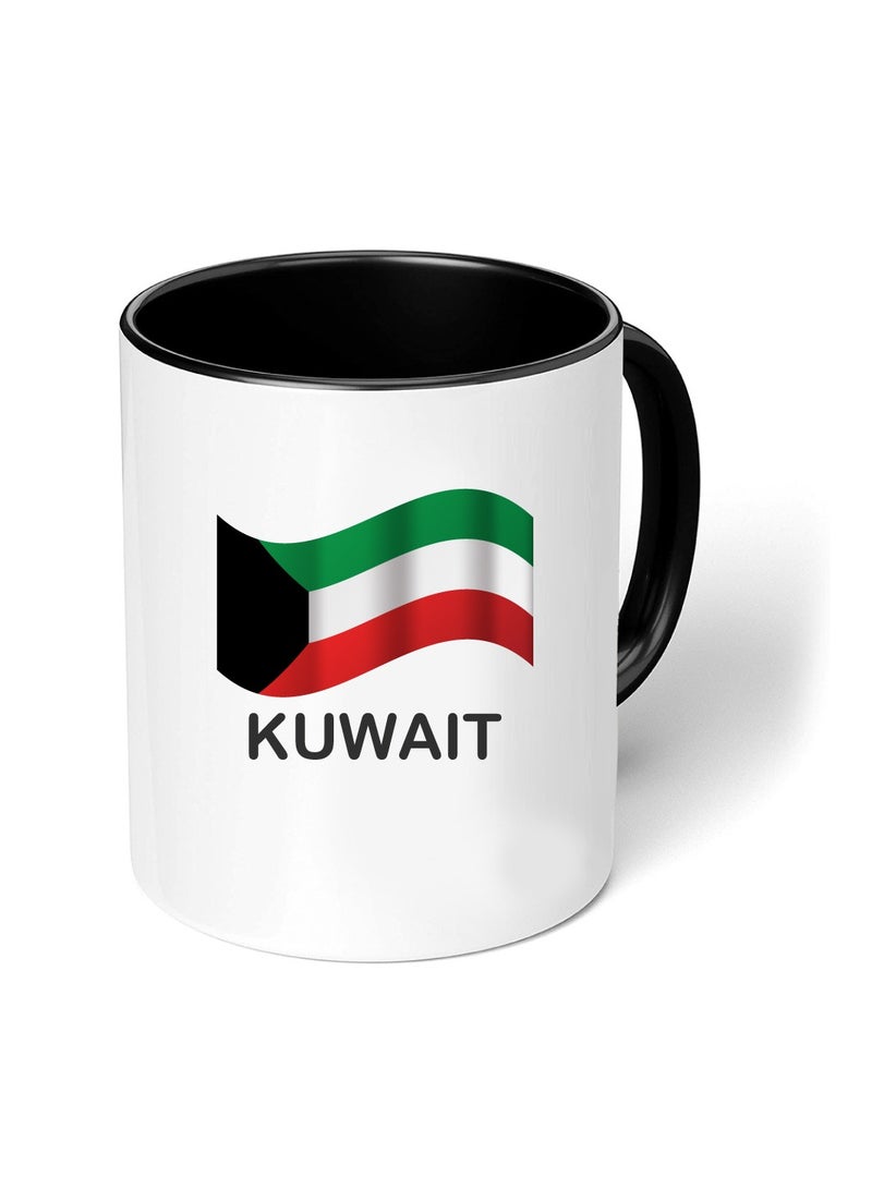 Kuwait National Day Sleek and Stylish Two-Tone Ceramic Coffee Mug - Kuwait Skyline Mug - Perfect for Kuwait National Day - 11 Oz - Image 1