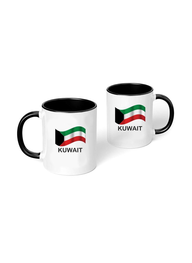 Kuwait National Day Sleek and Stylish Two-Tone Ceramic Coffee Mug - Kuwait Skyline Mug - Perfect for Kuwait National Day - 11 Oz - Image 2