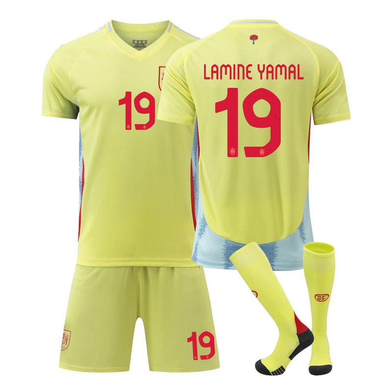 2024 Europe Spain Home 7 Morata 9 Garvey 19 Yamal Football Jersey Suit Jersey - Image 1