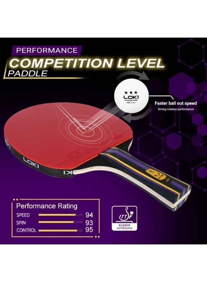 مضرب تنس طاولة احترافي 4 نجوم - للمنافسات والتدريب المتقدم - Image 4