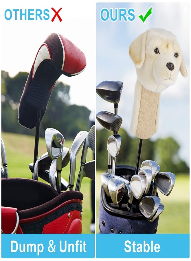 Anyork Headcovers Lab Driver Headcover Dog Golf Club Head Covers Funny Golf Club Covers Animals Plush Driver Headcover Gift for Men Women - Image 3
