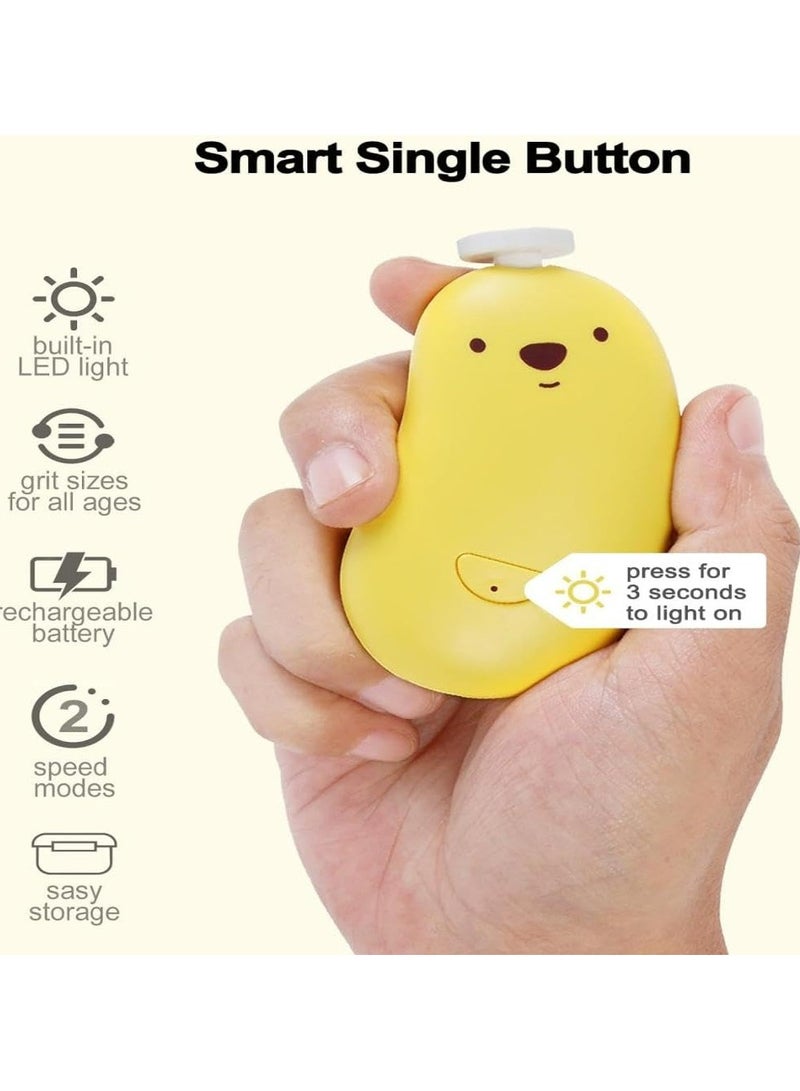 1 Set Yellow Electric Rechargeable Baby Nail File - Image 4