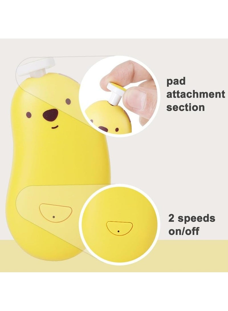 1 Set Yellow Electric Rechargeable Baby Nail File - Image 5