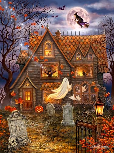 Springbok Halloween Haunted House - 1000 Piece Jigsaw Puzzle for Adults - Made in USA - Image 1