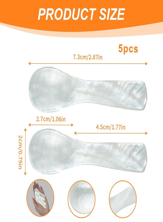 Nextpal Caviar Spoons, Mother of Pearl Spoons Set with Hand Crafted Shell Design, 2.9 Inch Non-Metallic Utensils for Caviar Ice Cream and Coffee Elegant Serving Tools for Dining (Wide 5 Pcs) - Image 3