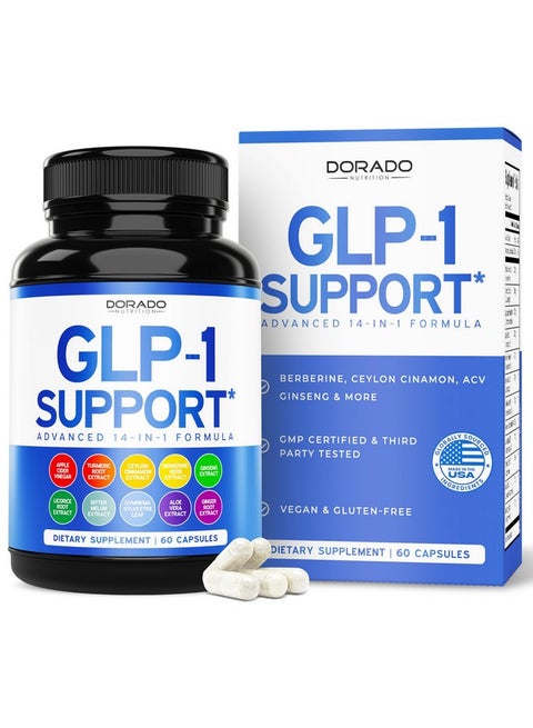 glp-1 supplements over the counter DORADO NUTRITION GLP1 Supplement 14 in 1 Formula for Women & Men (60 Count)  GLP1 Support Gut Health & Metabolism (GP1 Supplement with Berberine ,  Ceylon Cinnamon Extract & More ) Third
