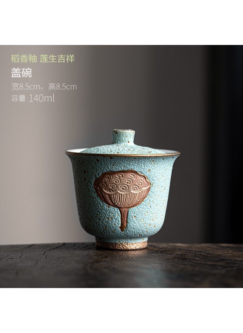 Arabest Discounted Ceramic Tea Bowl Set Lotus Bowl-Rice Glaze 