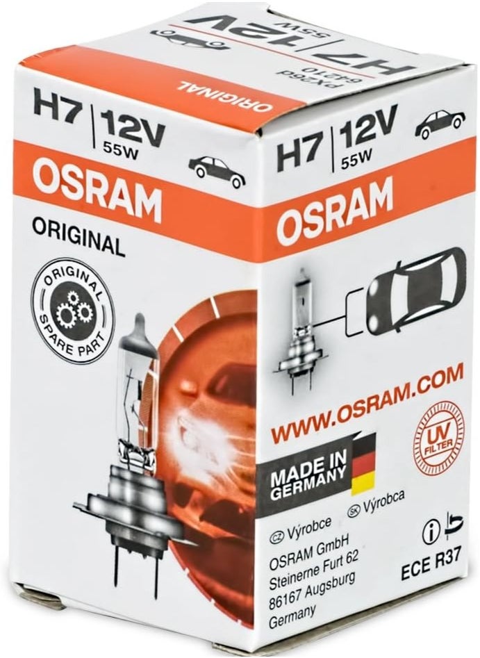 Osram - Osram 64210 H7 499 12V Original Line Halogen Bulbs Car Bulb Headlamp light Bulbs Bulb Car lamp Headlight Headlamp Duo - Image 1