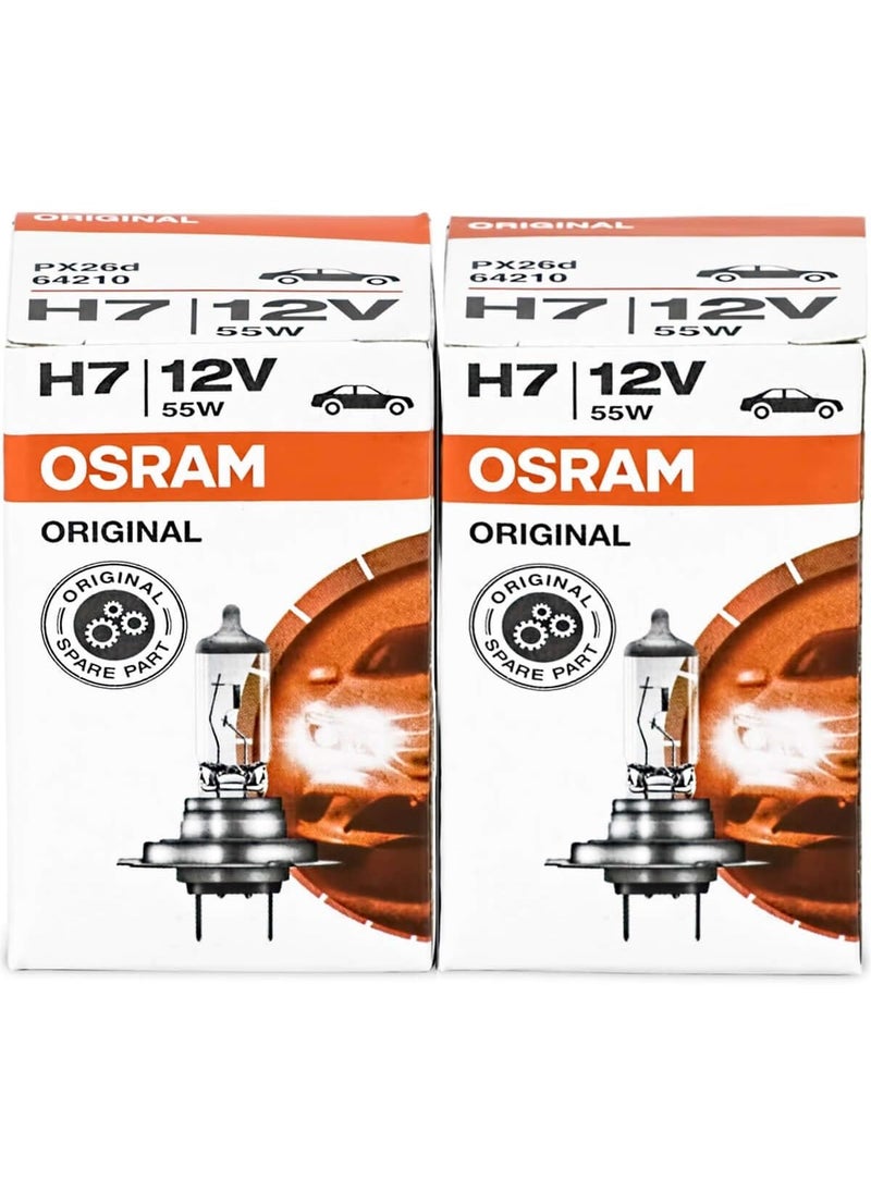 Osram - Osram 64210 H7 499 12V Original Line Halogen Bulbs Car Bulb Headlamp light Bulbs Bulb Car lamp Headlight Headlamp Duo - Image 1