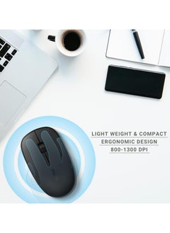 FIPKA Rapoo 9300m Multi-Device Bluetooth + 2.4Ghz Wireless Keyboard & Mouse Combo Ultra Slim Design  - Image 3