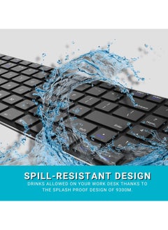 FIPKA Rapoo 9300m Multi-Device Bluetooth + 2.4Ghz Wireless Keyboard & Mouse Combo Ultra Slim Design  - Image 4
