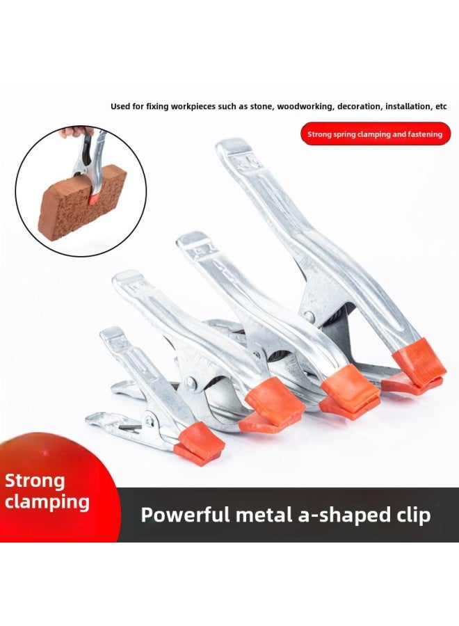 Strong Spring Steel Plate Clip A- Clip Woodworking Stone Holding Tool Thickened A- Clip Marble Tile Fixing Clip-Specification Model:9-inch A- Shaped Steel Plate Clip ]  - Image 2