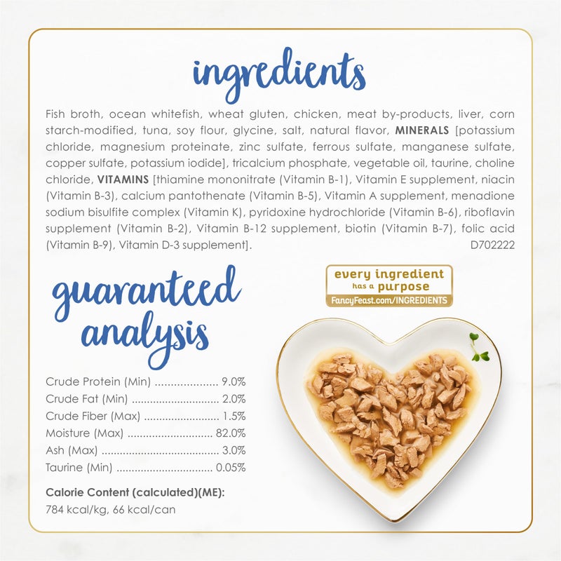 Fancy Feast Purina Fancy Feast Gravy Lovers Ocean Whitefish and Tuna Feast Grilled Gourmet Cat Food in Wet Cat Food Gravy - (Pack of 24) 3 oz. Cans - Image 5
