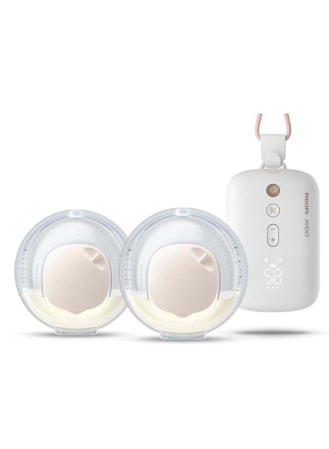 Philips Avent Hands-Free Double Electric Breast Pump, Hospital-Strength Quiet Motor, Mimics Baby's Drinking Rhythm, Pumps up to 85 Times per Minute, Light Collection Cup, 4 Breast Shields, Model SCF532/11 - Image 2