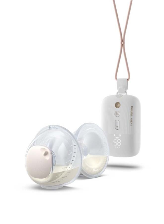 Philips Avent Hands-Free Double Electric Breast Pump, Hospital-Strength Quiet Motor, Mimics Baby's Drinking Rhythm, Pumps up to 85 Times per Minute, Light Collection Cup, 4 Breast Shields, Model SCF532/11 - Image 3