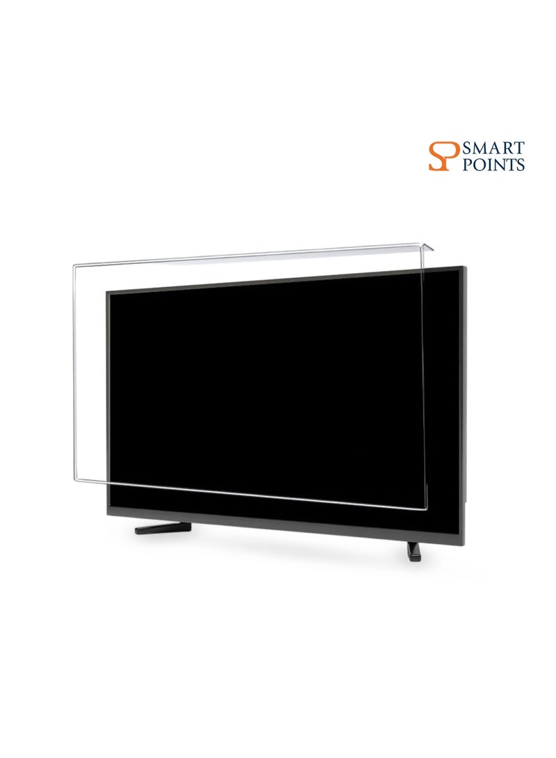 "سمارت بوينتس  " حامي شاشة التلفاز 50 بوصة – درع أكريليك مقاوم للكسر والخدوش، يحمي العين من الأشعة فوق البنفسجية، سهل التركيب (112 × 63 سم) - Image 1