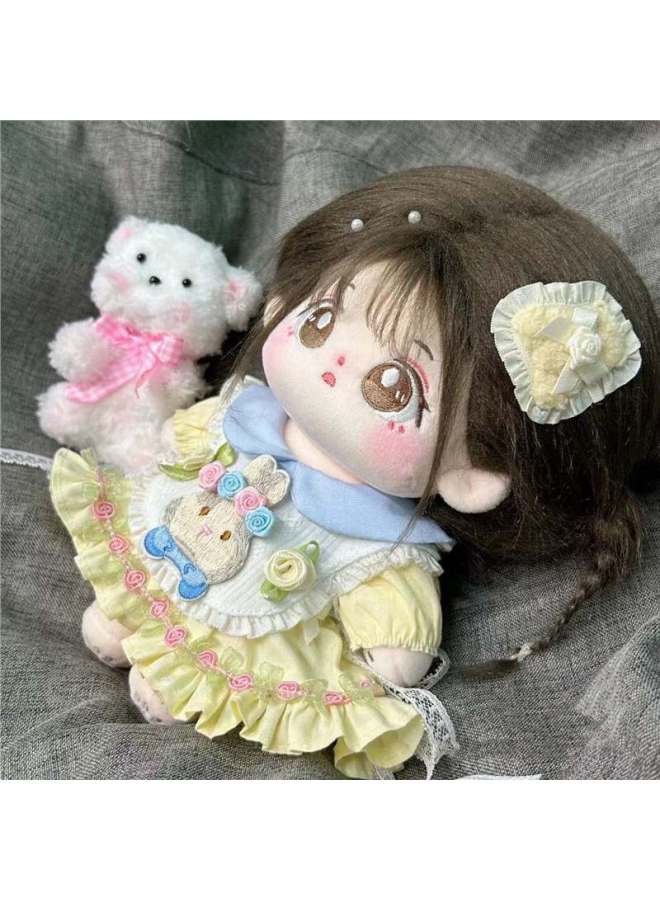Secret Garden Genuine Baby Clothes Cotton Doll 20cm Little Dizzy Female Doll Clothes Doll Doll For Girlfriend-Height:Little Dizzy Nude Baby + Gown + Skirt Support + Hair Band_20cm Without Skeleton