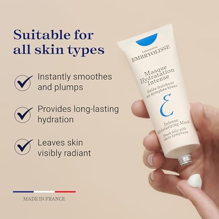 Embryolisse Intense Moisturizing Face Mask | Ultra-Hydrating Treatment with Hyaluronic Acid | Daily Skincare that Soothes, Plumps & Provides a Long-lasting Hydration, 1.7 Fl Oz - Image 3