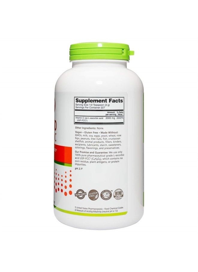 Nutribiotic - Ascorbic Acid Vitamin C Powder, 16 Oz | Pharmaceutical Grade L-Ascorbic Acid, 2000 Mg Per Serving | Essential Immune & Antioxidant Collagen Support Supplement | Vegan, Gluten & GMO Free - Image 1