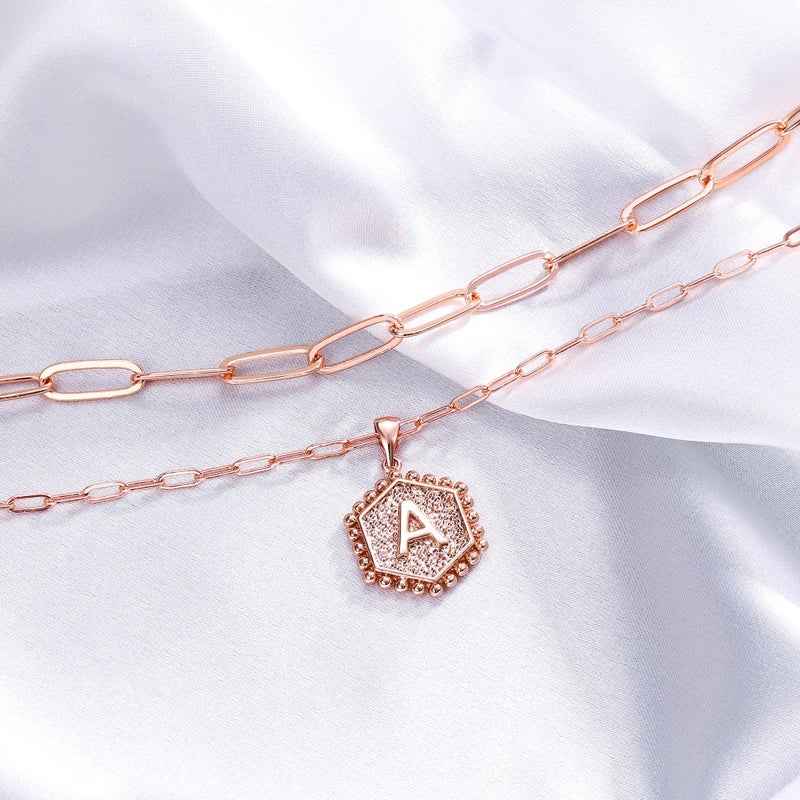 M MOOHAM Initial Necklaces for Women - Letter Initial A Necklace Necklace Layered Necklaces for Women Gifts Womens - Image 5