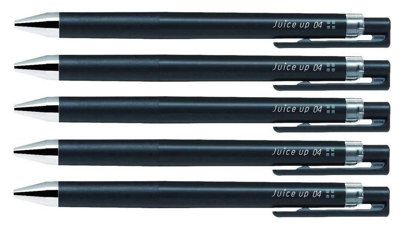Pilot juice up 04 Retractable Gel Ink Pen, Ultra Fine Point 0.4mm, Black Ink, LJP-20S4, Value Set of 5