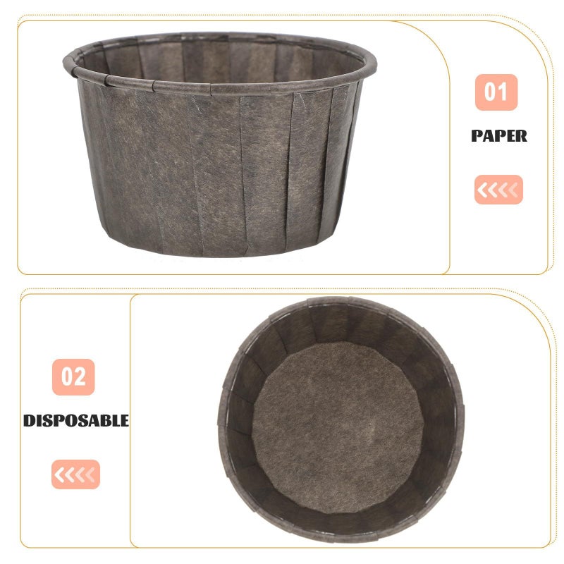 50 Black Thickened Greaseproof Baking Cups Oil Proof Paper Cupcake Liners - Image 4
