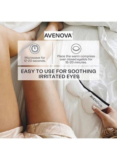 Avenova Moist Heating Eye Compress Mask – Reusable & Microwavable Eye Mask Provides Relief from Allergies, Sinuses, Headaches, Puffy and Irritated Eyes, Dry Eyes, Blepharitis, and Styes  - Image 2