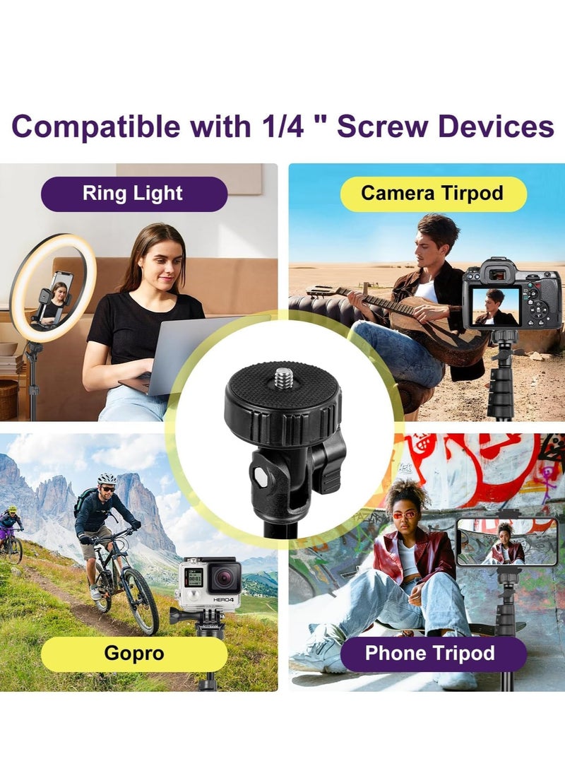 ELTRAZONE Selfie Stick Tripod, 62" Extendable Tripod Stand with Bluetooth Remote for Cell Phones, Heavy Duty Aluminum, Lightweight - Image 3