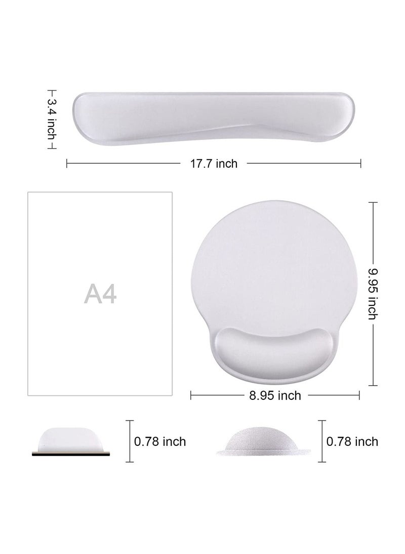 SYOSI - 2 Pieces Keyboard Wrist Rest Pad and Mouse Wrist Rest Support Mouse Pad Set - Image 1