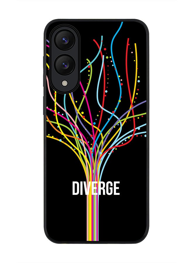 Stylizedd For Samsung Galaxy S25 Edge Case,Slim fit Camera Protection, Shockproof Thin Phone cover  - Diverge (Black)