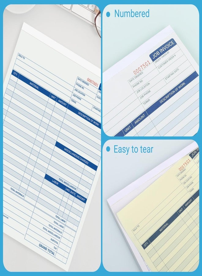 suituts Job Invoice Book/Forms, 8.5X11 Inch, 50 Sets, 2 Part Carbonless - Image 4