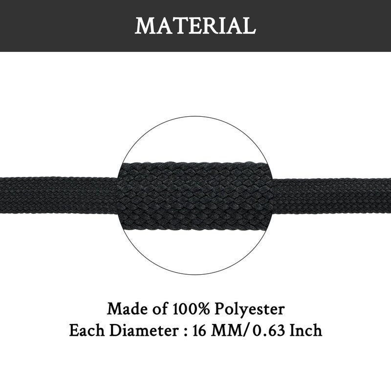 Endoto 2 Pairs Fat Shoelaces for Adidas Campus 00s,16MM Chunky Thick Flat Wide Jumbo Shoe Laces Replacement Laces for Sneaker shoes(Color:Black,Size:50Inch) - Image 3