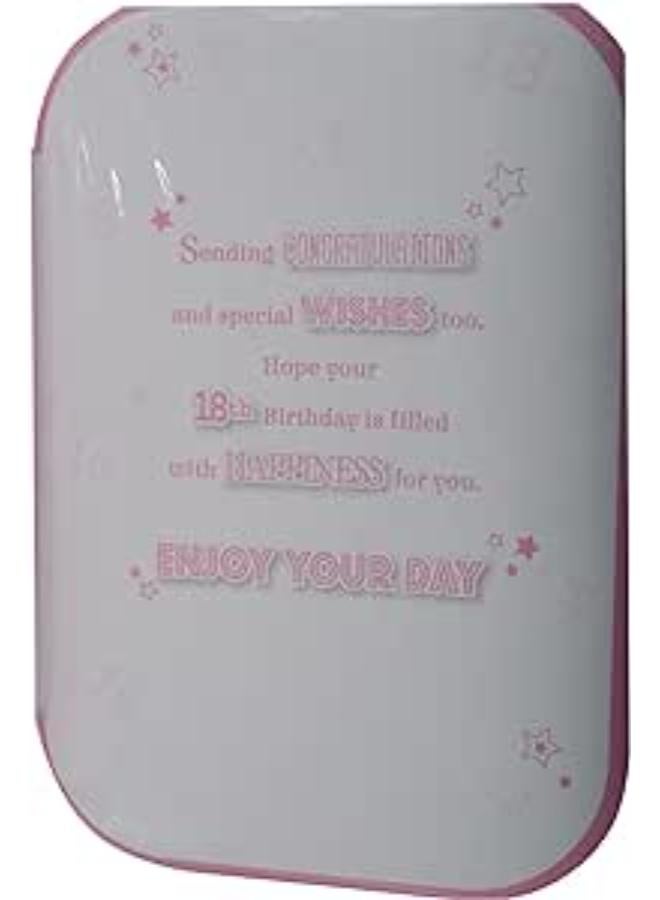 18th Birthday Greeting Card - Pink