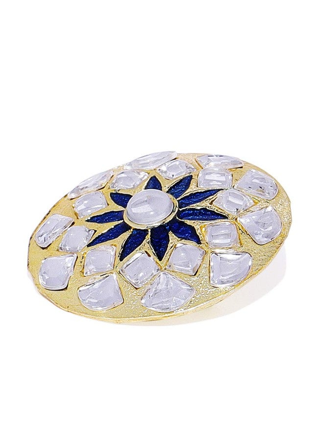 Accessher Vintage Gold Plated Enamel Brooch Garment Accessory for Men and women (Unisex) - Image 1