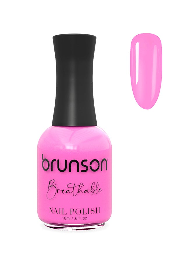 brunson طلاء أظافر قابل للتنفس طلاء أظافر حلال مناسب للوضوء سريع الجفاف نباتي طويل الأمد وسهل التقشير 18 مل BH185