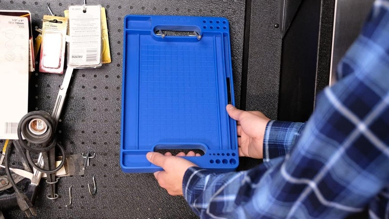 ARUP Flexible Portable Tool Tray Tool Box Organizer Silicone BitScrewsNails Holder with Integrated Measurement Ruler Automotive Tool Accessories - Image 4