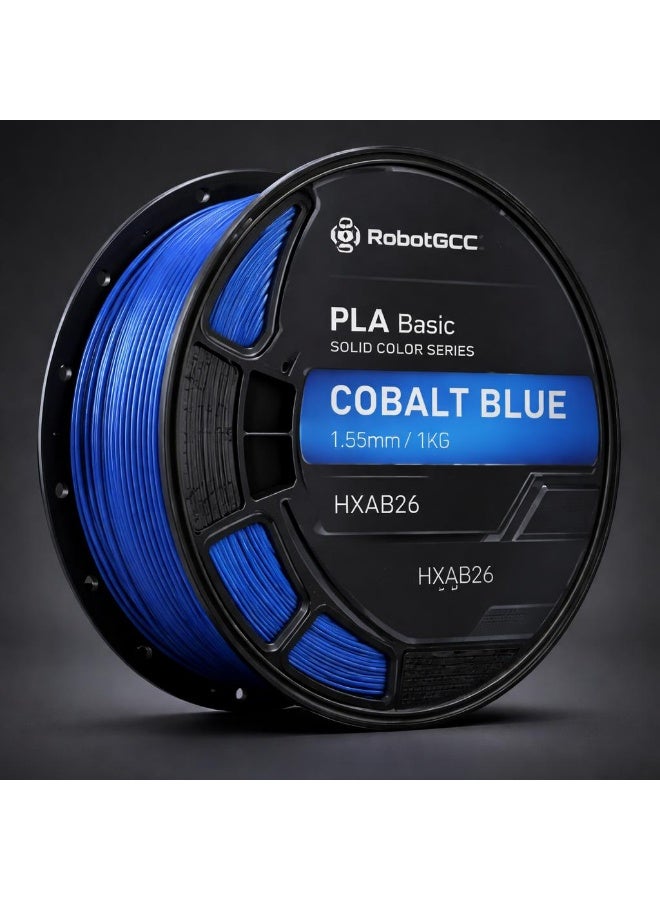robotgcc PLA Basic Cobalt Blue 1.75mm 3D Printing Material 1KG Spool for FDM 3D Printer Smooth Extrusion Stable Diameter ±0.02mm Low Warping Strong Layer Adhesion Easy Print PLA for Prototyping Decorative Models DIY Projects Educational Printing High Precision Consistent Filament - Image 2