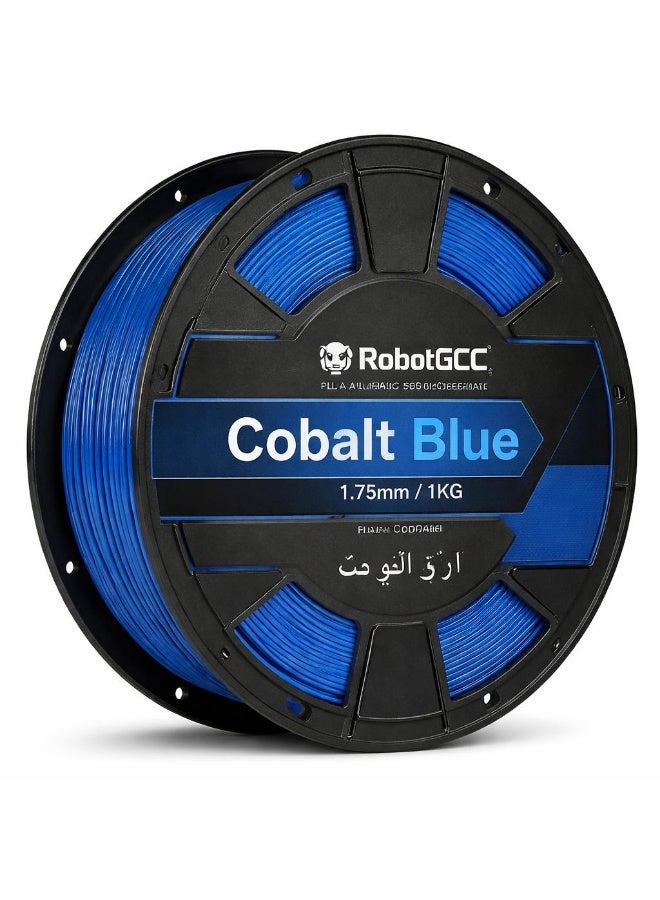 robotgcc PLA Basic Cobalt Blue 1.75mm 3D Printing Material 1KG Spool for FDM 3D Printer Smooth Extrusion Stable Diameter ±0.02mm Low Warping Strong Layer Adhesion Easy Print PLA for Prototyping Decorative Models DIY Projects Educational Printing High Precision Consistent Filament - Image 1