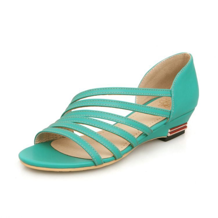Factory Spring And Style Trendy Flat Small Wedge Women'S Casual Sandals Large Size - Image 5