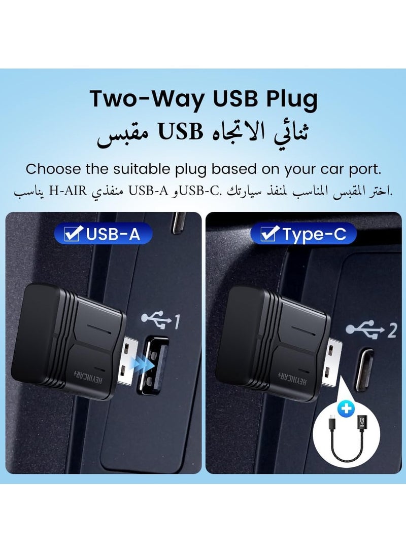 CarPlay Wireless Adapter & Android Auto Adapter, Convert Wired CarPlay to Wireless, No Latency, Fast Connection, For iPhone & Android Phones, with extension Cable USB A-C  - Image 4