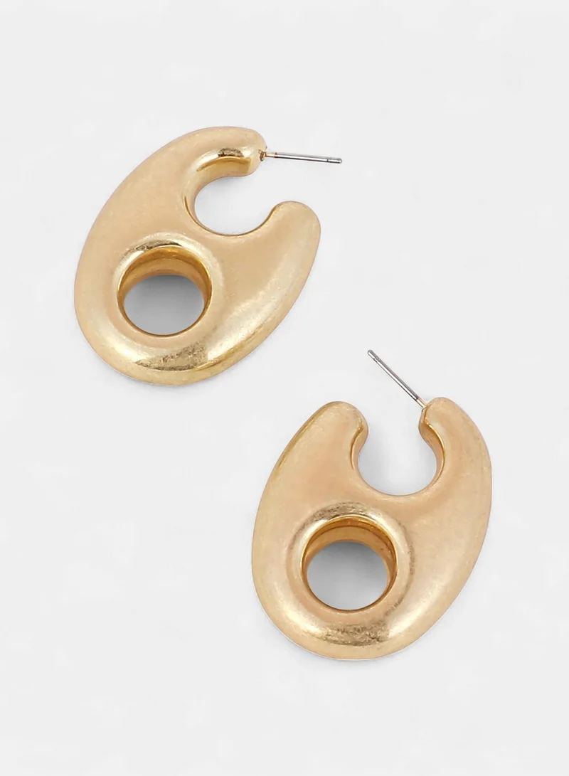 SOHI Medium Bolt Artificial Hoop Earring Jewellery
