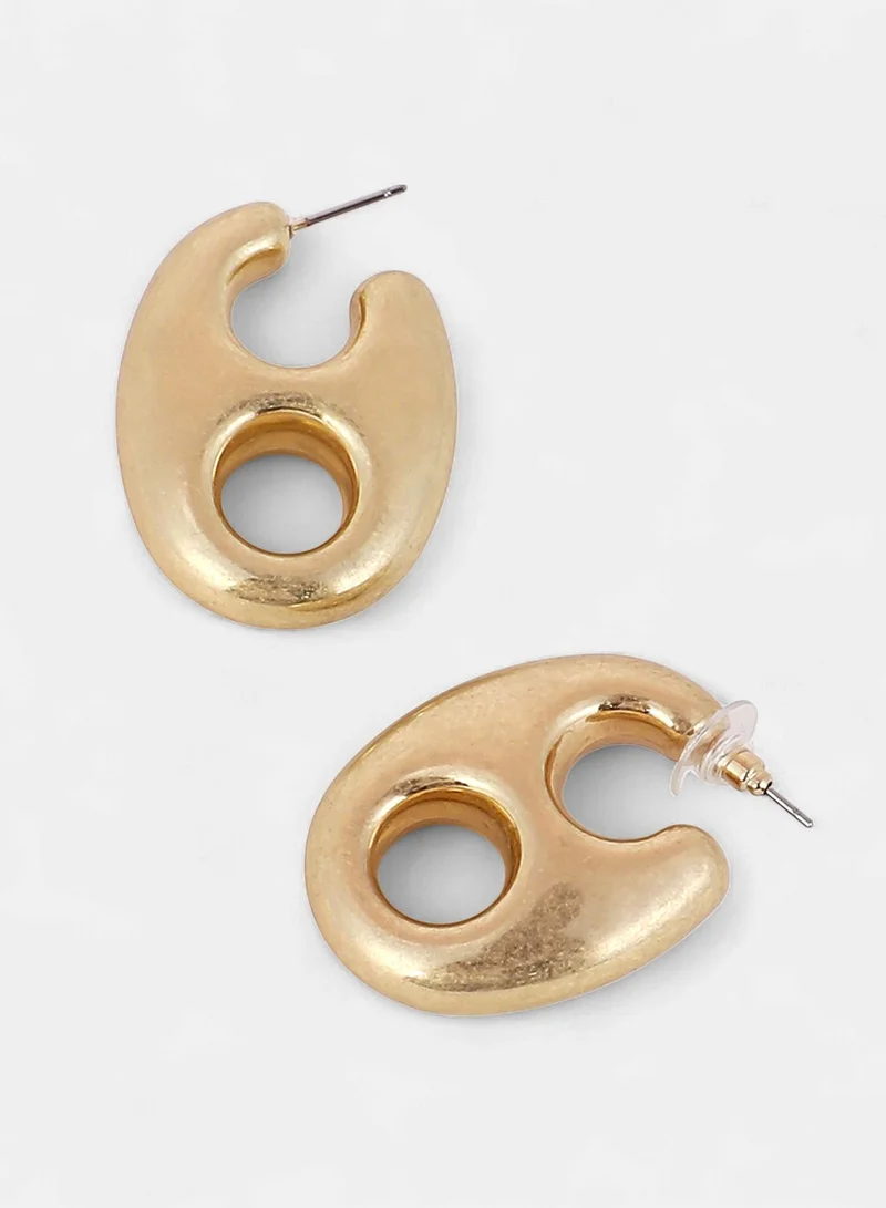 SOHI Medium Bolt Artificial Hoop Earring Jewellery