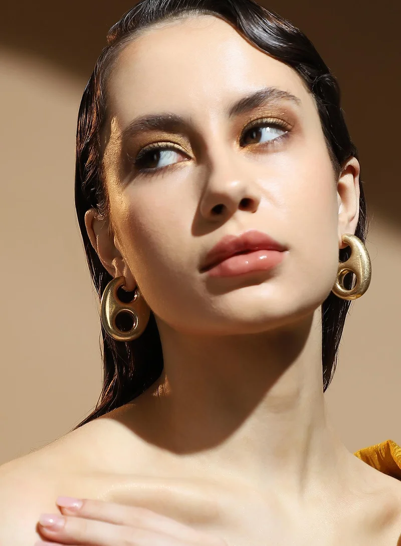 SOHI Medium Bolt Artificial Hoop Earring Jewellery