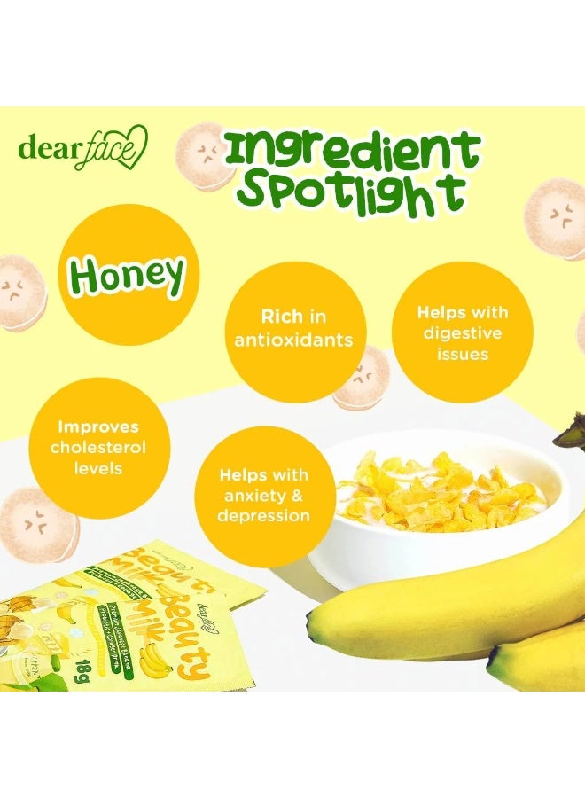 dear face Beauty Milk Banana Collagen Drink with Probiotics Japanese Banana Wellness Beverage Powder 180g - Image 2